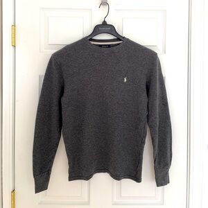 Polo by Ralph Lauren Grey 100% Cotton Crewneck Sweater